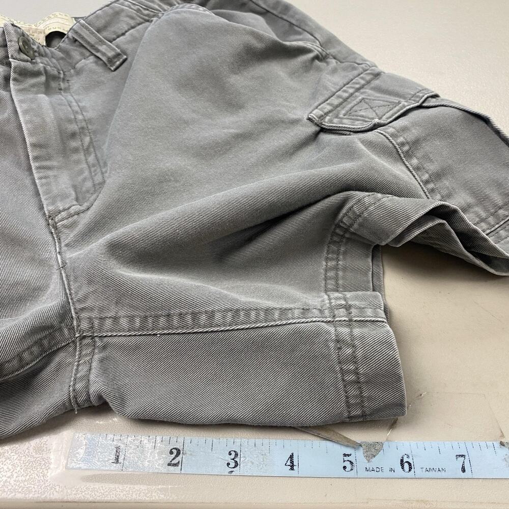 Vintage American Eagle Cargo Shorts Womens 4 Gray Canvas 90s Y2K Grunge 27x6 - Picture 11 of 14